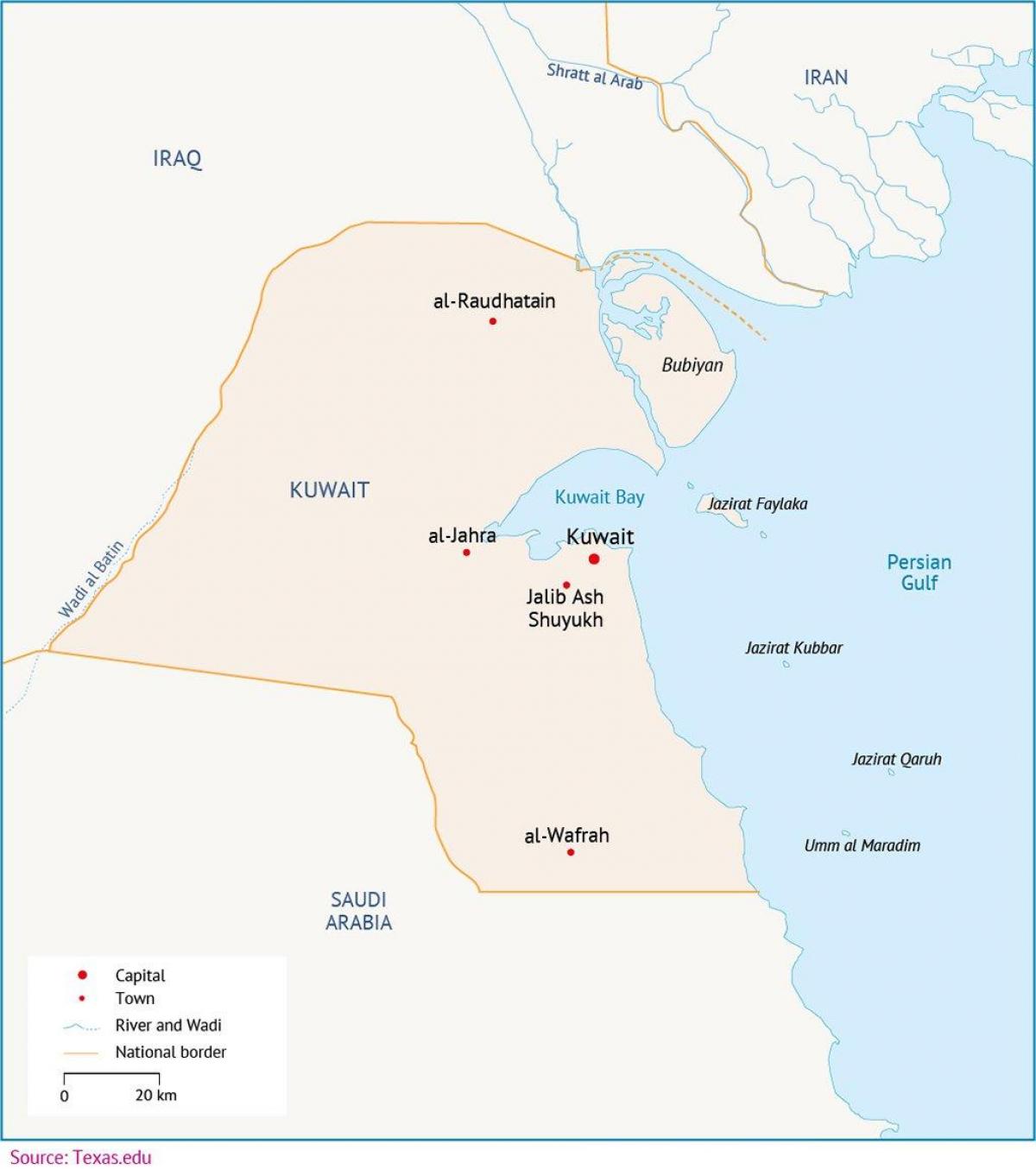 خريطة الزور الكويت