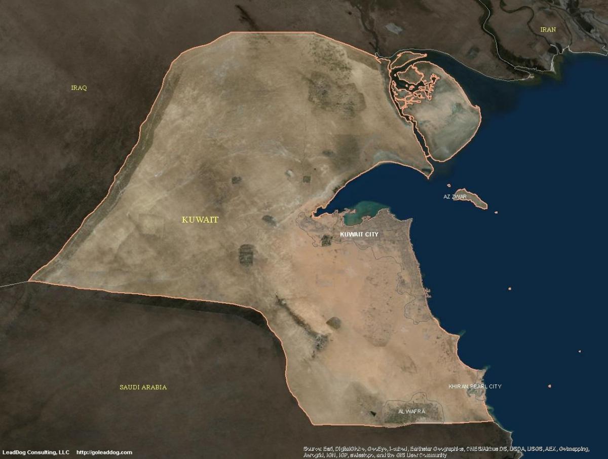خريطة الكويت الفضائية
