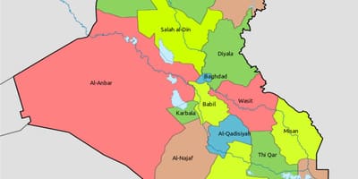 الكويت خريطة مع كتل