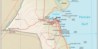 الكويت خريطة الموقع