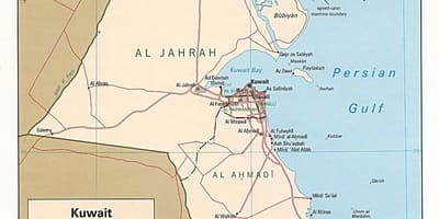 خريطة الكويت الموانئ